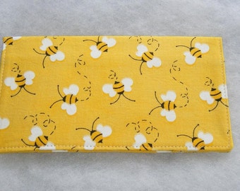 Checkbook Cover - Bumblebees2