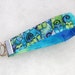 Key Fob wristlet - Laurel Burch teal cats