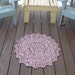 Small doily scatter rug