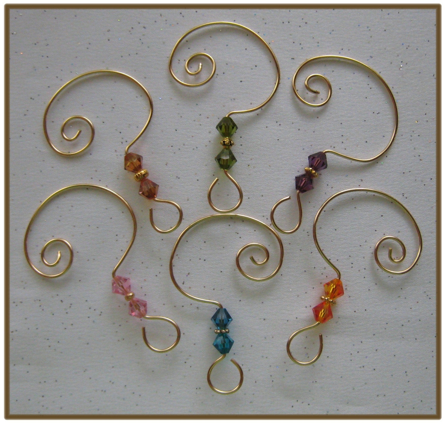 Set of 6 Ornament or Suncatcher Handmade Hangers/Hooks with