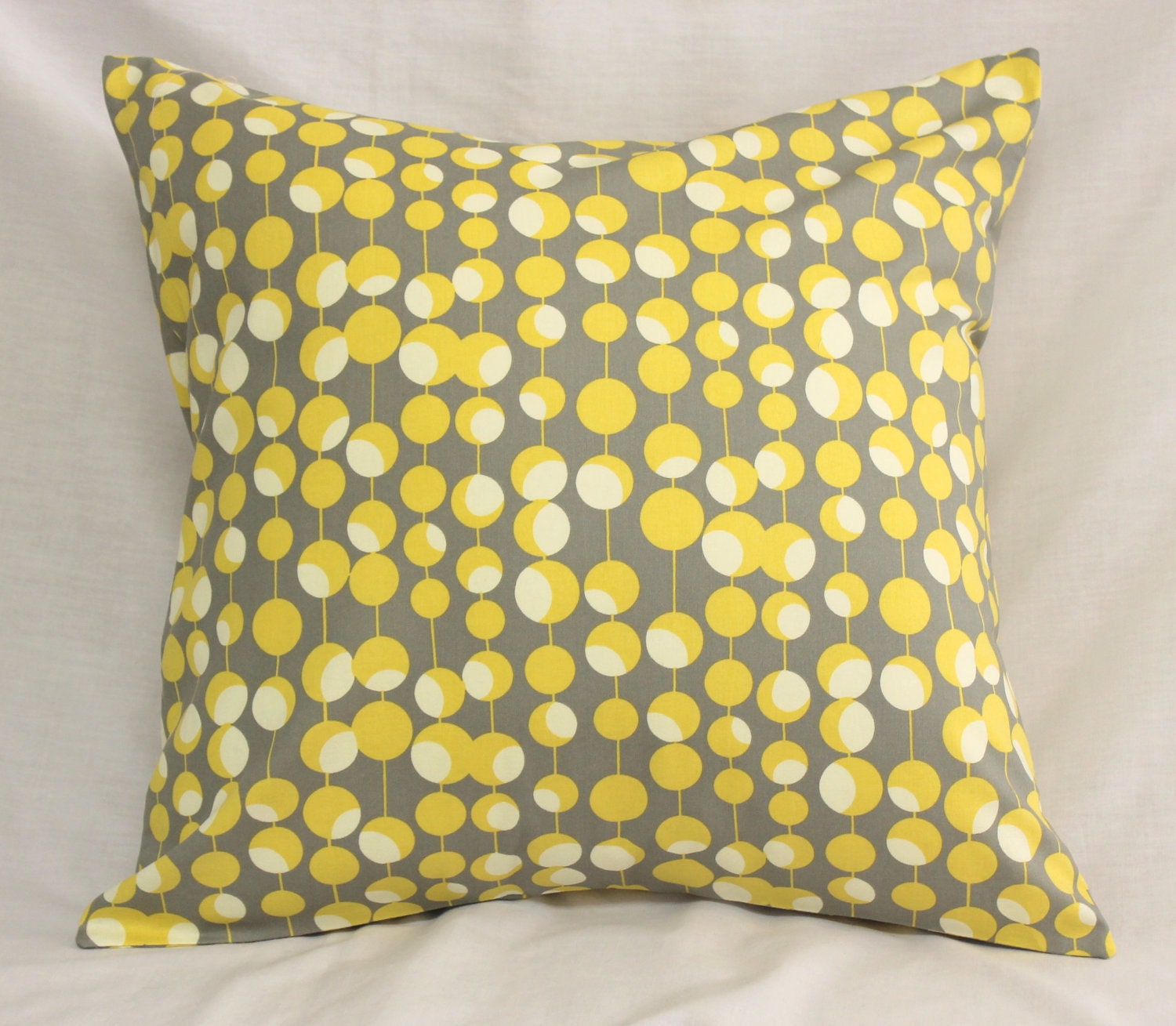 Decorative Pillow Covers Dijon Mustard Yellow & Gray