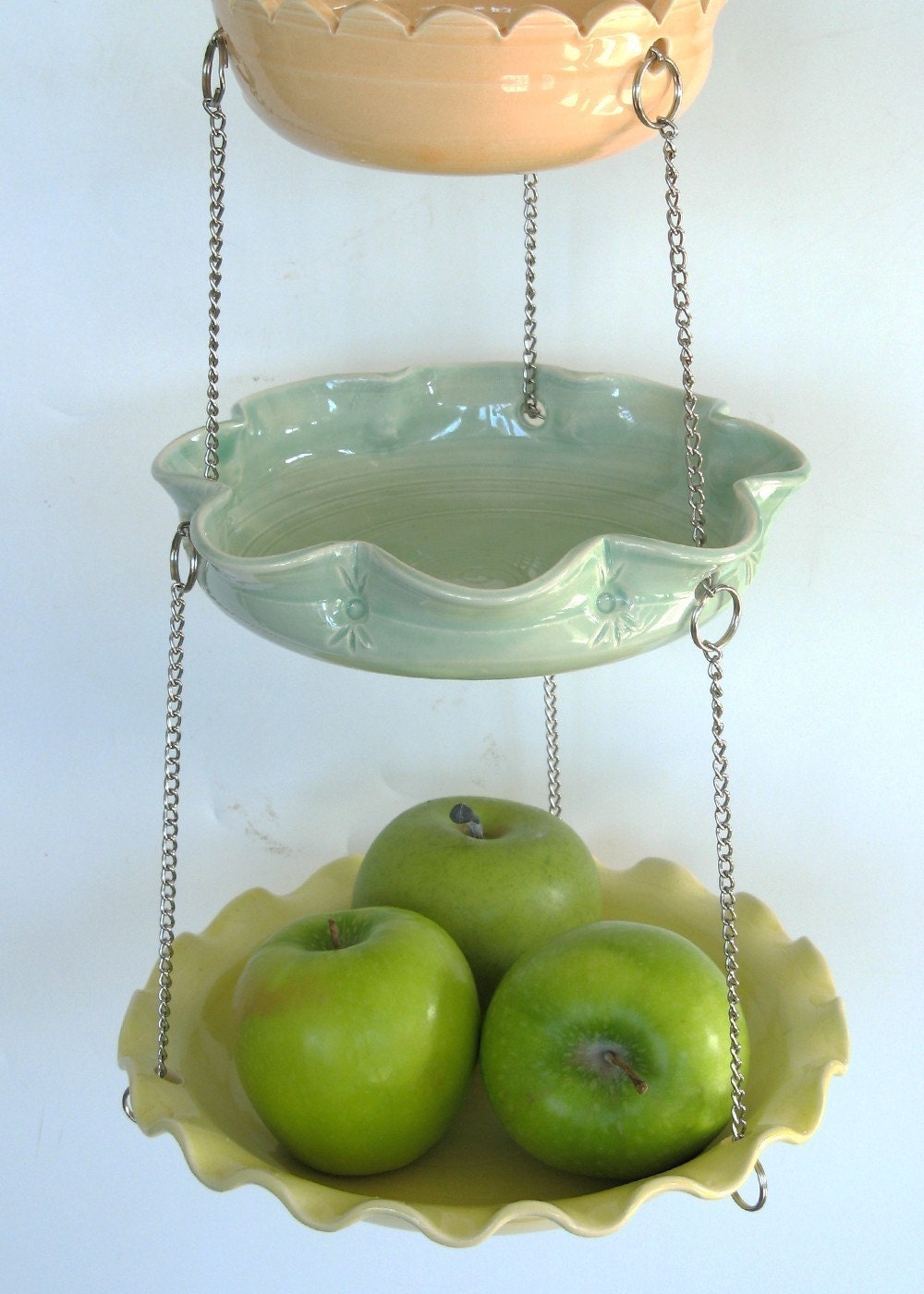 Set Of 3 Hanging Bowls In Citrus Colors With Unmatchy 0857