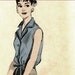 1950s tie waistline button front sport blouse 32 bust