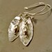 Organic Sterling Leaf Earrings