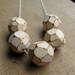 faceted WOOD bold chain beaded necklace