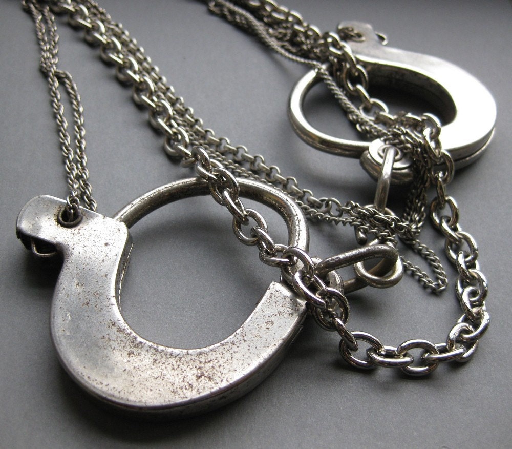 HANDCUFFS multi chain necklace by ballandchain on Etsy