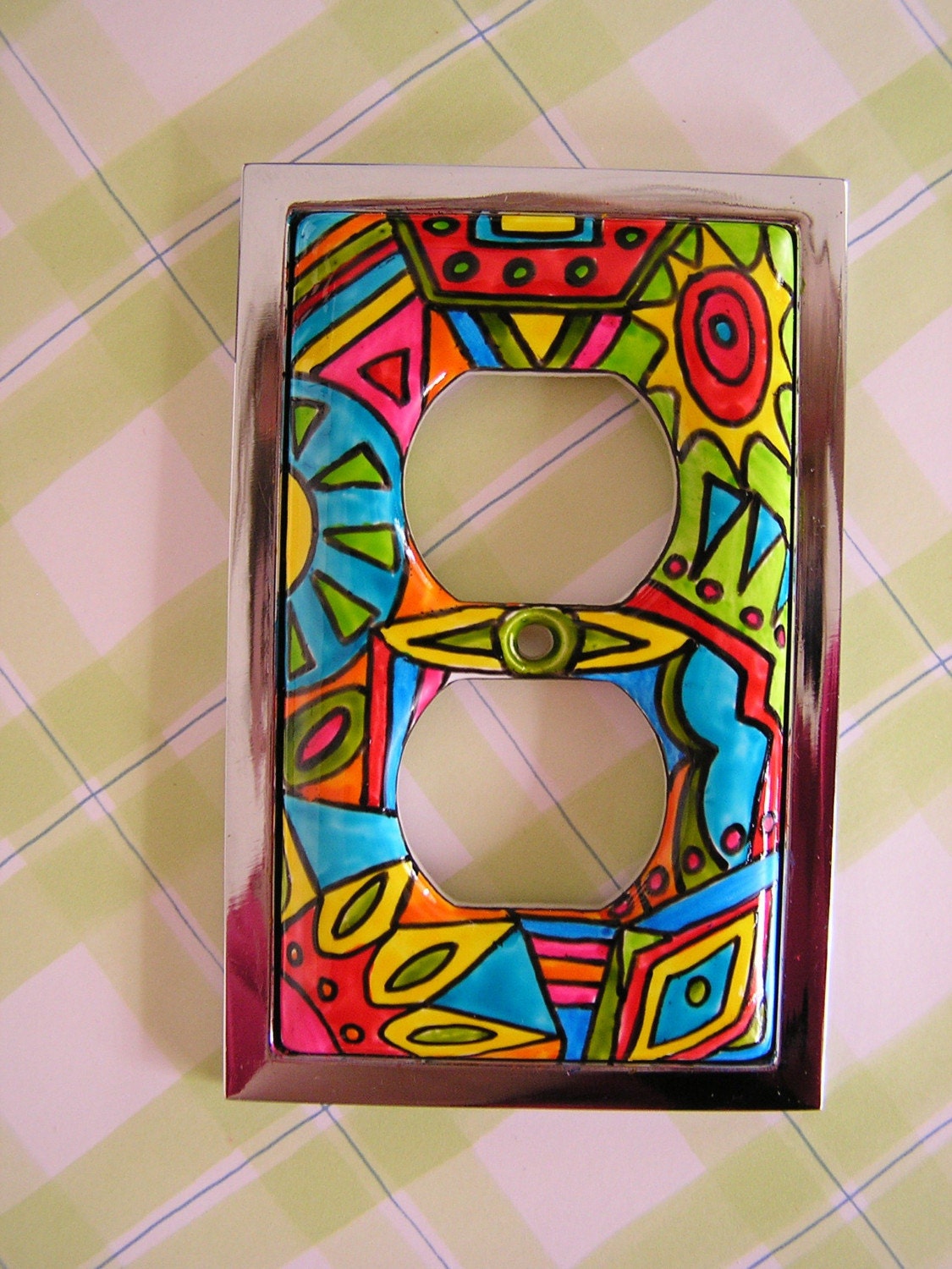 OUTLET COVER SWITCHPLATES hand painted by ARToutOFherMIND on Etsy