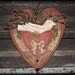 Primitive Valentine Vintage Heart Dove Door Hanger E-PATTERN