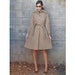 vintage wool coat FITTED and flared belted waist amazing fit and details