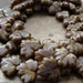 Maple Leaf Czech Glass Beads - Speckled Purple