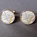 Mad Men Cufflinks Madison Avenue Vintage New York Map Reclaimed Sterling Silver