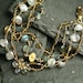 Multi Strand Bracelet Labradorite Quartz Keshi Pearl Gold Fill