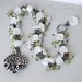 RESERVED-Blossom-Fine/Sterling Silver,Rainbow moonstone,white Topaz,rose,lemon quartz and peridot bracelet