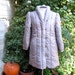 1980s PUFFY COAT - vintage womens SIlvery Taupe secretary 1970s vintage coat