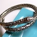 SJK VINTAGE -- Silver Tone Mesh Snake Bracelet -- Egypt Revival (1970's)