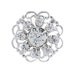3 Swarovski Crystal Sterling Silver Plated Filigree Components