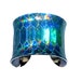 RESERVED**Snakeskin Cuff Bracelet - Silver Lined in Iridescent Blue by UNEARTHED