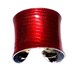 Metallic Red Lizard Leather Cuff Bracelet - by UNEARTHED