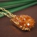 LAST ONE --- Citrine Beauty Necklace - Natural Citrine Cluster and Gold