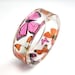 Orange and Pink Butterflies Bracelet - size S