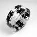 Resin Black and White Puzzles Bangle