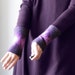 2 Purple Wrist Cuffs/Arm Warmers -- - Hand felted wool