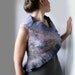 Asymmetric Evening Lake Bolero - Hand Felted made from wool OOAK - Wearable Art