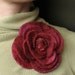 Perfect Red Rose -- Felt Flower Brooch -- Hand felted wool -- Size Large