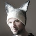 Wolf Hat -- Hand Felted Wool -- Size Medium/Large