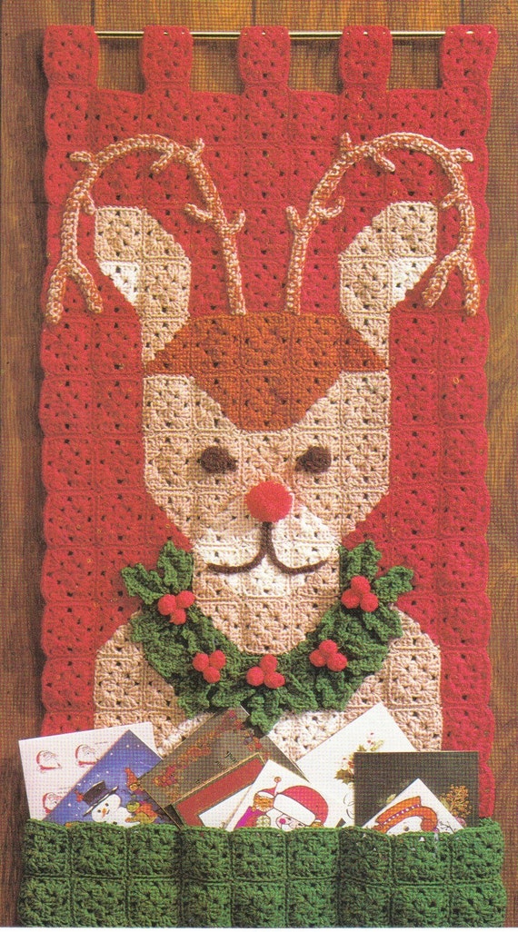 Reindeer Christmas Card holder Crochet pattern PDF