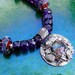 Dive Necklace - Fine Silver, Amethyst, Sterling, Dichroic and Boro Beads