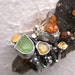 Candy Rings - Yellow Sapphire, Orange Spessartine Garnet w/Smoky Quartz, Green Peridot