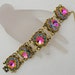 RESERVED for PINKSANDY SALE Vintage Elsa Schiaparelli Watermelon Tourmaline Rhinestone Bracelet