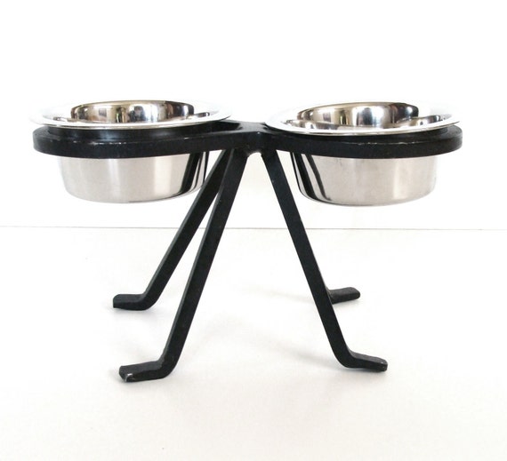 Metal Dog Feeder Modern Dog Feeder Elevated Dog Feeder