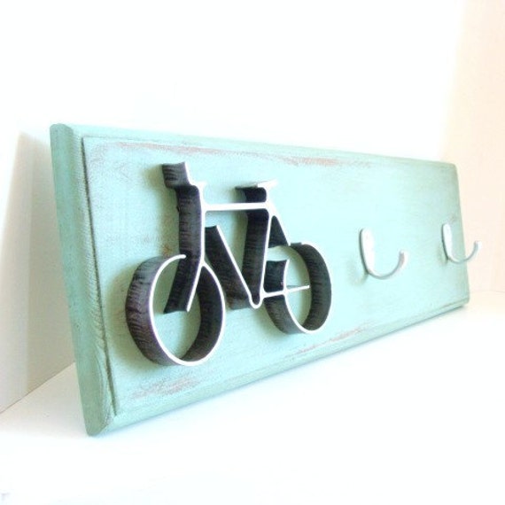 Metal Bicycle Key Hook Holder Entryway Home Decor Bike Wall