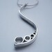 Long necklace - goddess necklace - geometric bubbles- modern necklace - recycled sterling silver - ready to ship