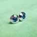 Diamond like stud earrings, blue topaz, December birthstone - artisan metalsmith- 3mm - sweeties