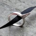Fantasy narwhal and unicorn horn ring - artisan metalsmith - recycled sterling silver - oxidized - ready to ship - Size 7