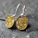 Raw yellow diamond earrings, rough diamonds in sterling silver, Valentine jewelry, dangle earrings
