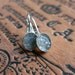 Raw diamond earrings - rough white diamond - sterling silver - leverbacks - ready to ship