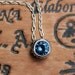 Blue spinel soiltaire necklace - rare - ocean blue -antique look - artisan metalsmith - recycled sterling silver - OOAK