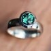 ON SALE: Green quartz ring -emerald green - engagement ring - recycled sterling silver - ready to ship - size 7 - Bling ring