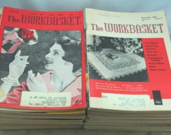 Lot of 12 Vintage WORKBASKET Magazines