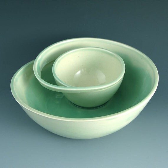 Chip and Dip Serving Bowl Handmade Pottery Unique Ceramic