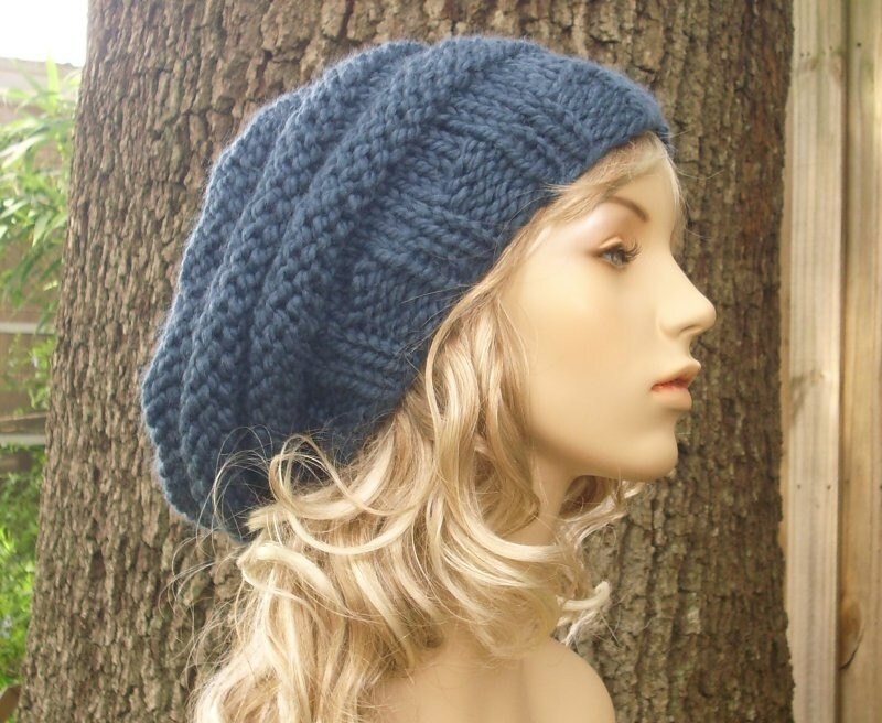 PDF Knitting Pattern for The Beehive Beret Hat Free Shipping