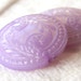 Vintage Plastic -2 Lilac Opal Floral Disks 30mm