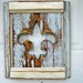 Ice Blue Fleur de Lis Salvaged Wood Wall Art