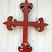 Reclaimed Wood Fleur de Lis Cross