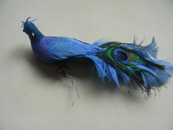 stuffed blue bird