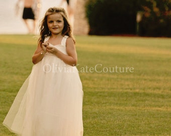 Flower Girl Dress Cotton Floor Length